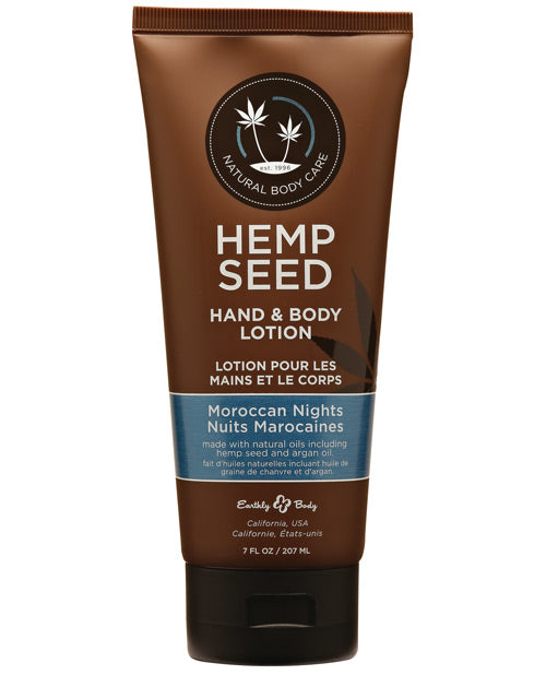 Earthly Body Hand & Body Lotion Moroccan Nights Hydrating Hemp Seed Formula for Nourished Skin