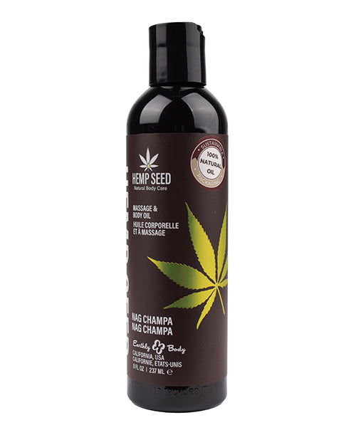 Earthly Body Massage & Body Oil - 8 oz with Nag Champa Scent