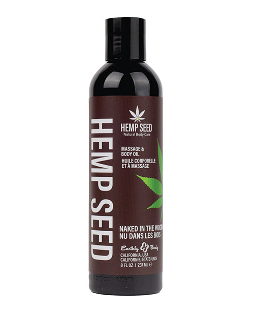 Earthly Body Massage Oil 8 oz with White Tea and Ginger Scent and Nourishing Natural Oils for Relaxing Body Massage