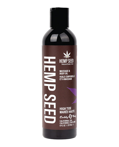 Earthly Body Massage Oil Coconut Lime Verbena blend with Hemp Seed and Vitamin E for nourishing skin hydration