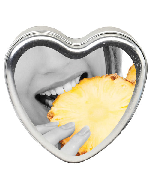 Earthly Body Setting The Mood Edible Pineapple Massage Candle with Hemp Seed Oil for Skin Hydration and Aromatherapy