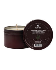 Earthly Body Setting The Mood Candle with Natural Hemp Oil and Guavalava Fragrance for Relaxation and Massage