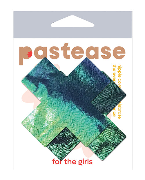 Pastease Lingerie Packaged Black Opal Iridescent Pasties with Waterproof Material for Daring Coverage