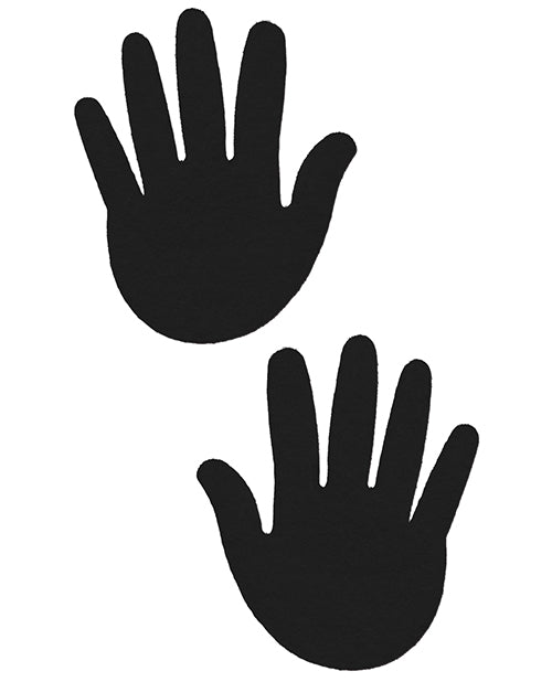 Pastease Black Hand-Shaped Nipple Pasties O/S
