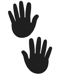 Pastease Black Hand-Shaped Nipple Pasties O/S