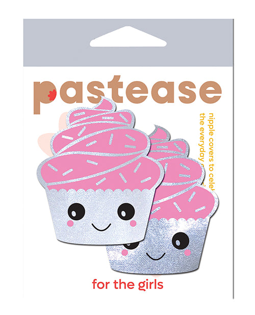 Pastease Lingerie Glittery Nipple Pasties with Cupcake Design and Medical-Grade Adhesive for Playful Styling
