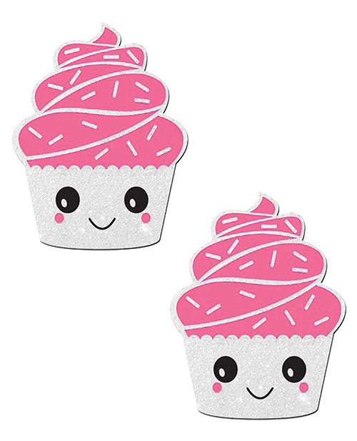 Pastease Premium Cupcake Glittery Frosting Nipple Pasties in White