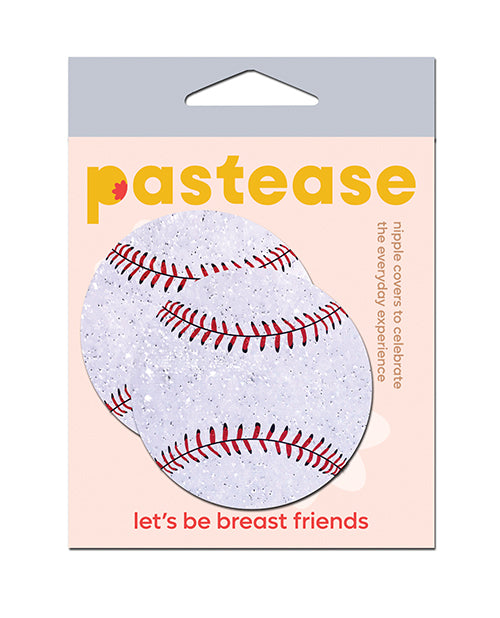 Pastease Lingerie Baseball Pasties Glitter Velvet Medical-Grade Adhesive for Sporty Nipple Coverage