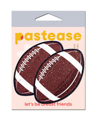 Pastease Football Nipple Pasties Sparkly Velvet Secure Fit for Team Spirit and Game Day Support