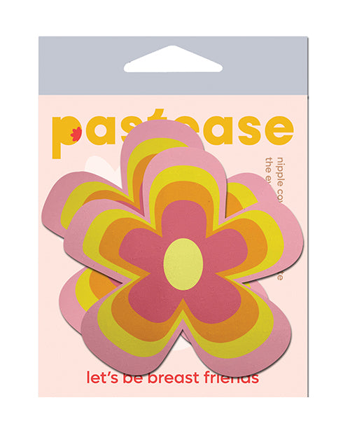 Pastease Groovy Flower Nipple Pasties Soft Fabric Waterproof Adhesive for Comfortable Coverage