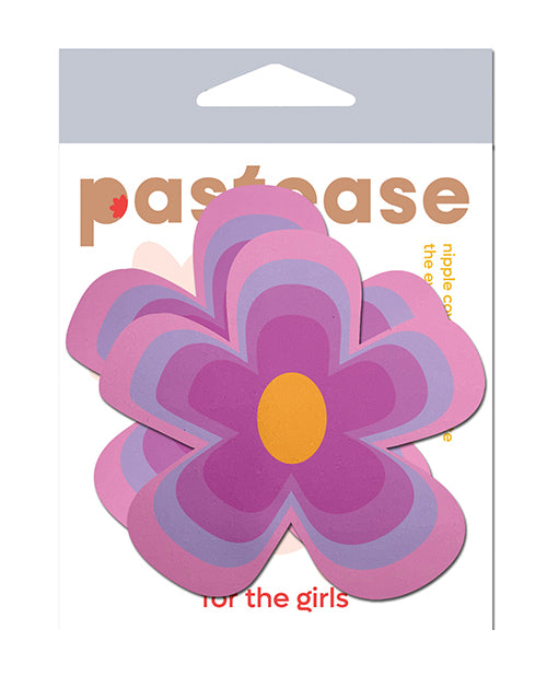 Pastease Nipple Pasties Groovy Flower Purple Soft Waterproof Adhesive for Coverage and Comfort