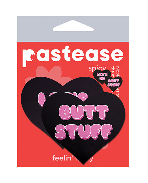 Pastease Nipple Pasties Heart-Shaped Black and Pink Waterproof Adhesive for Comfortable Lingerie Coverage