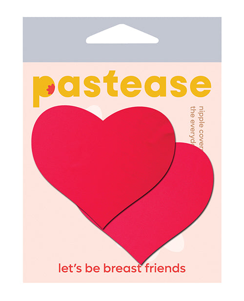 Pastease Nipple Pasties Neon Red Heart Black Light Reactive Soft Lycra Waterproof Adhesive for Party and Costume Use