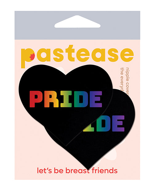 Pastease Lingerie Rainbow Black Nipple Pasties with Skin-Safe Adhesive for Pride Celebration