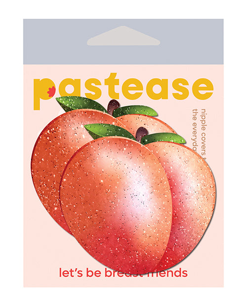 Pastease Nipple Pasties Fuzzy Sparkling Georgia Peach Waterproof Adhesive for Festival or Costume Wear