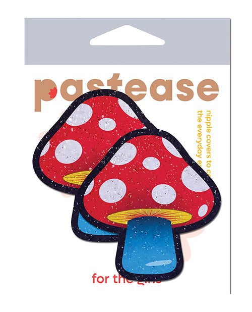 Pastease nipple pasties colorful shroom design medical-grade waterproof adhesive for vibrant lingerie and secure coverage