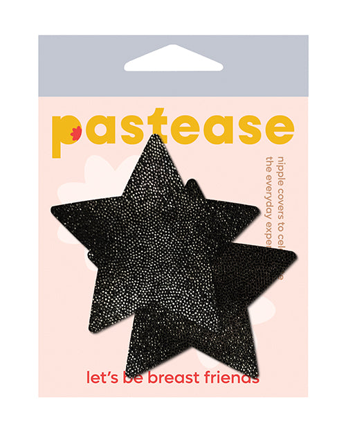 Pastease Lingerie Nipple Pasties Glitter Star Black Waterproof Adhesive for Seamless Coverage