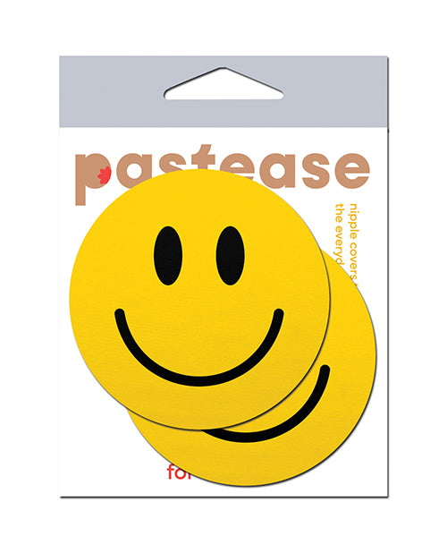Pastease Smiley Face Nipple Covers Waterproof Hypoallergenic Festival Wear for Fun Expression
