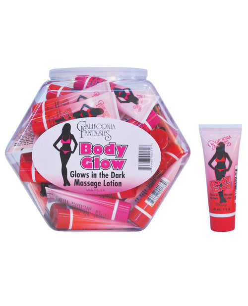 Body Glow Massage Lotion Assorted Flavors Glow-in-the-Dark 0.5oz Tubes for Playful Massage