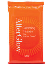 AfterGlow toy tissues antibacterial fragrance-free cleaning wipes with bergamot for romance accessory hygiene