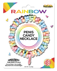 Hott Products Bachelorette Necklace Edible Rainbow Candy Charms with Large Centerpiece for Party Fun