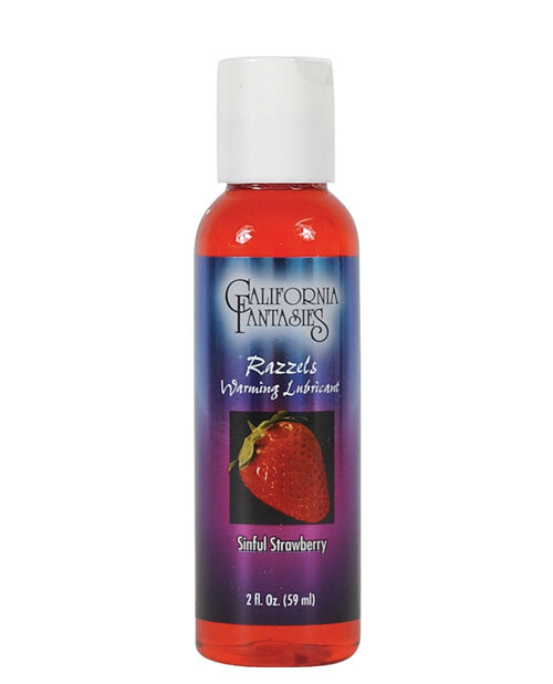 Razzels Lubricant Warming Flavored Sinful Strawberry Sugar-Free for Enhanced Intimacy