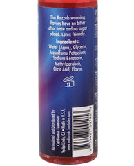 Razzels Sinful Strawberry Warming Flavored Lubricant – 4 oz, Sugar-Free