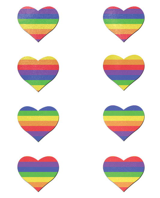 Pastease Mini Rainbow Heart Nipple Covers Pack of 8 – Vibrant Pasties