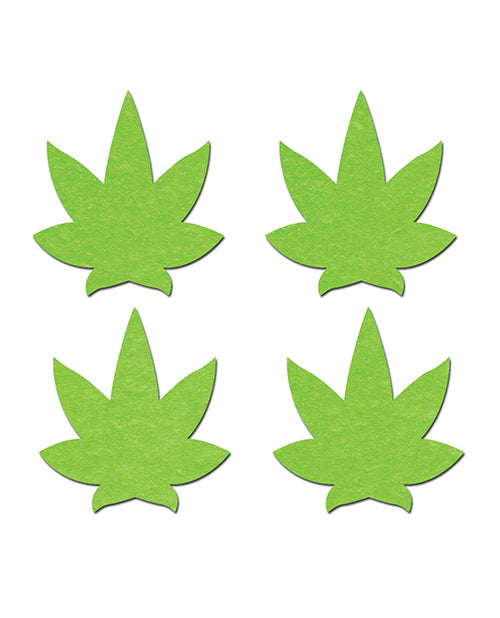Glow in the Dark Green Leaf Petites Nipple Pasties – Pack of 2 Pairs