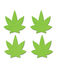 Glow in the Dark Green Leaf Petites Nipple Pasties – Pack of 2 Pairs