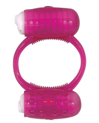 Double Dinger Magenta Silicone Erection Enhancer with Removable Bullets