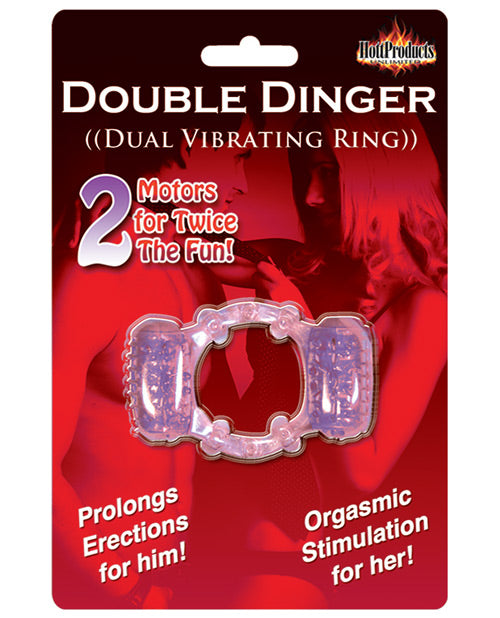 Humm Dinger Stimulator Double Vibrating Bullets Stretchy Jelly for Dual Partner Stimulation