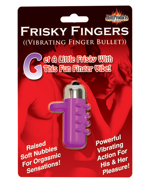 Frisky Fingers Stimulator Purple Silicone Finger Vibrator with Removable Bullet for Versatile Personal Pleasure