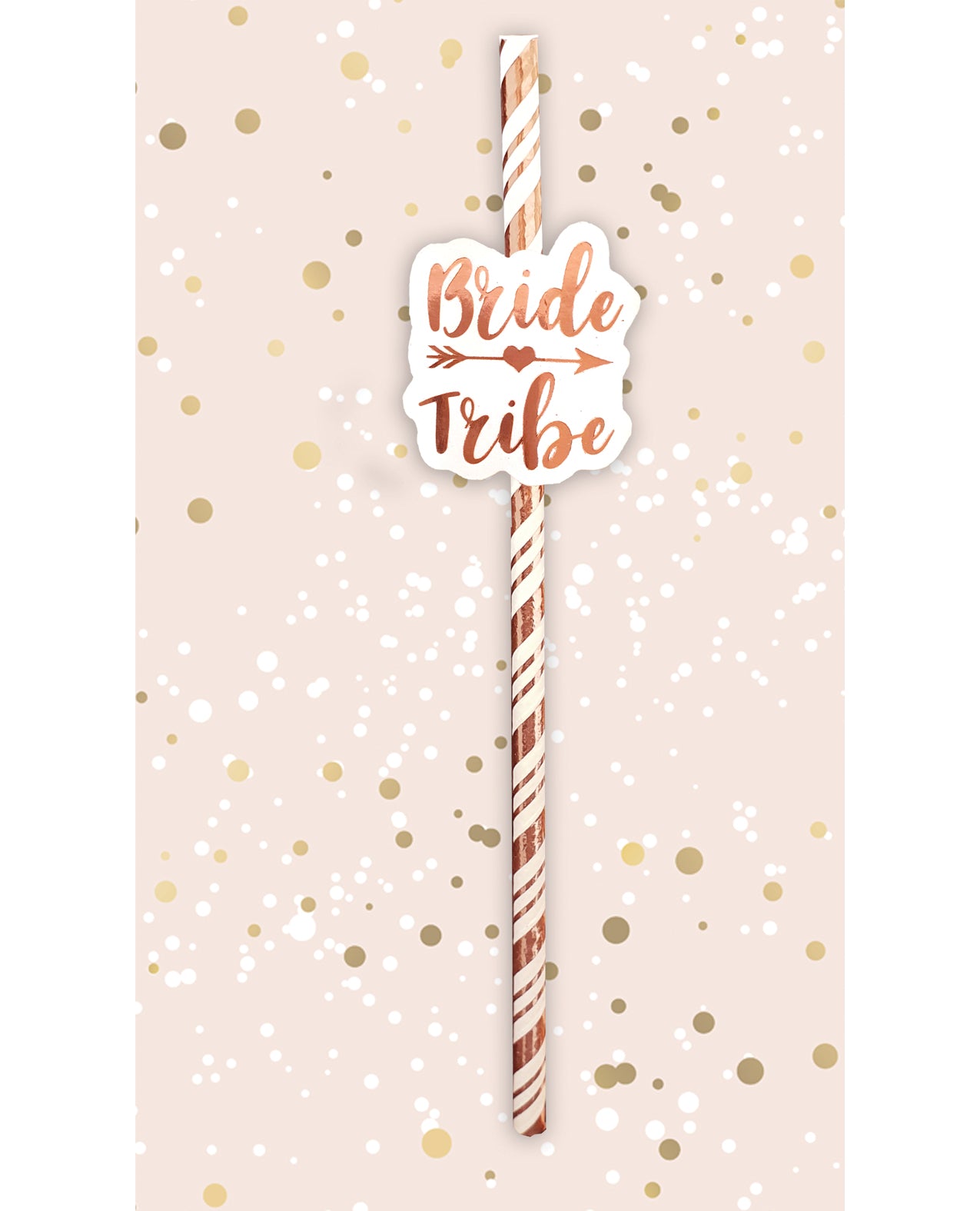 OMG International Bachelorette Party Straws Rose Gold Foil Bride Tribe Logo for Bridal Showers