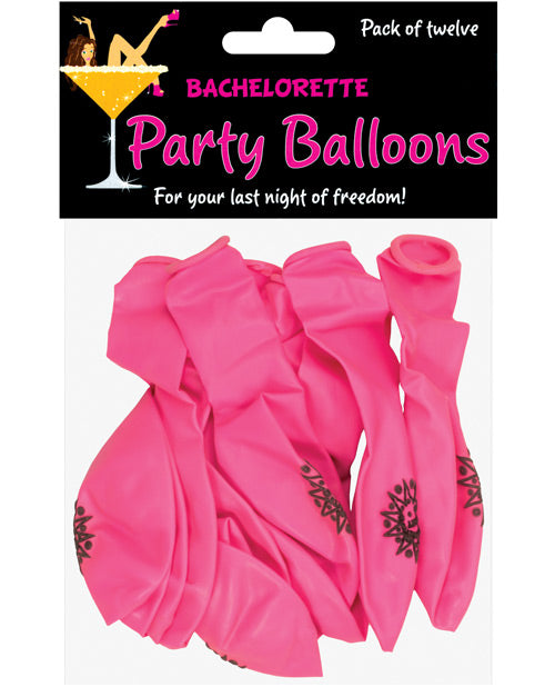OMG International Bachelorette Party Balloons Pack of 12 Colorful Designs for Party Decorations and Photo Backdrops