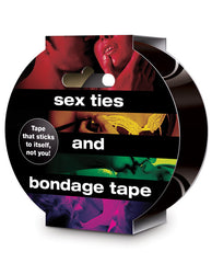 Creative Conceptions Bondage Tape Self-Adhesive Black PVC for Safe Erotic Restraint Play