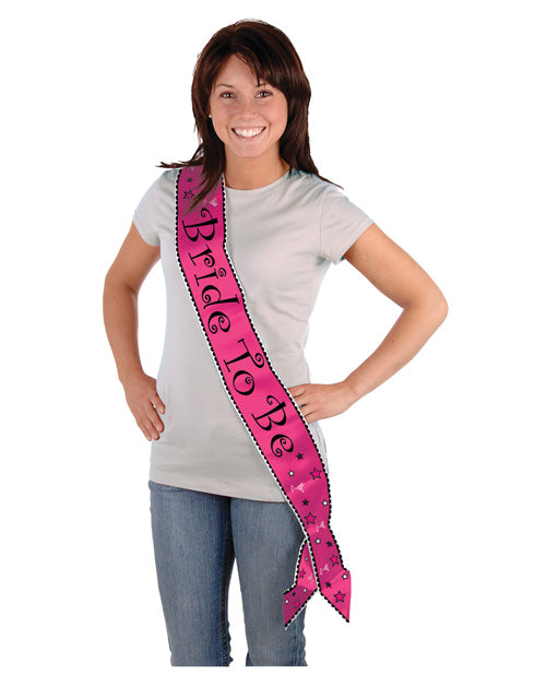 Bride To Be Satin Sash with Elegant Lettering for Bachelorette Parties