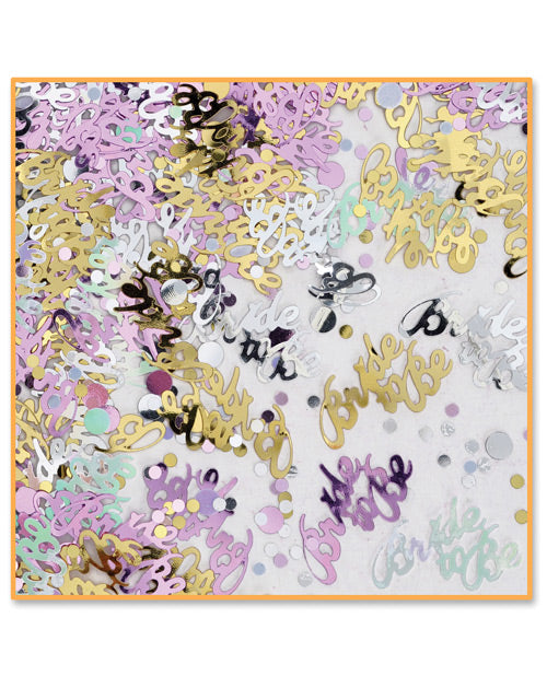 Beistle Bride to Be Confetti in pink, white, and gold colors for festive bachelorette party décor