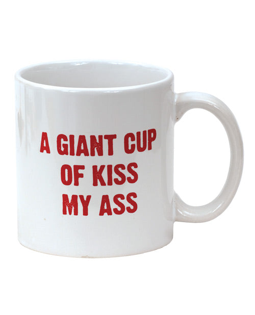 Island Dogs Novelty Mug Bold Kiss My Ass Statement Large Ceramic Cup for Humorous Gifts