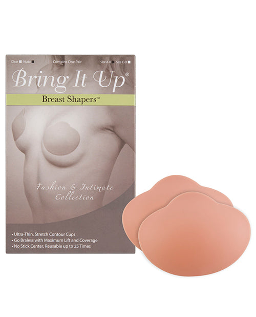 Bring It Up Lingerie - Packaged Nude Breast Shaping Cups with Reusable Lift for Natural Support