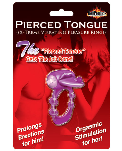 X-Treme Vibe Stimulator Silicone Pierced Tongue Vibrating Ring Waterproof Design for Enhanced Intimate Stimulation