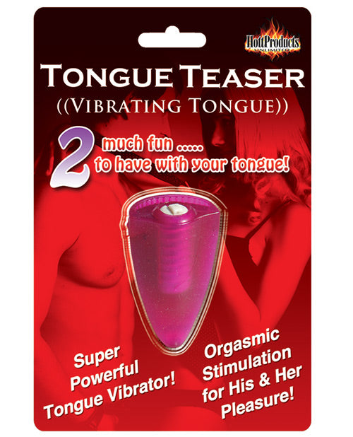 Tongue Teaser Stimulator Vibrating Magenta Super Stretch Band for Enhanced Oral Pleasure