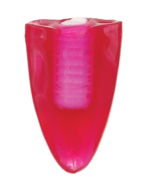 Magenta Vibrating Tongue Stimulator with Stretch Band