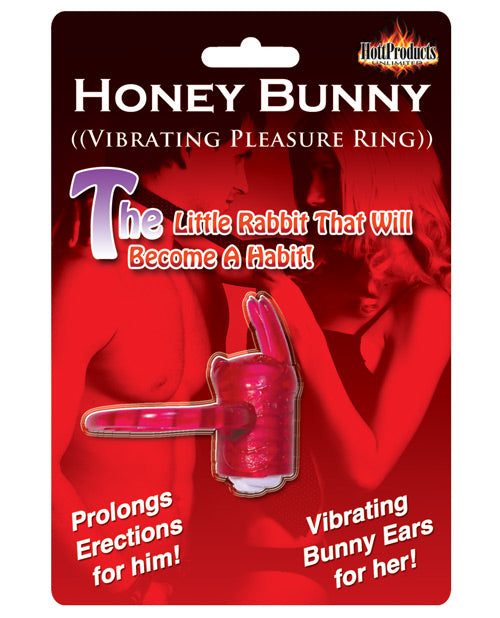 Horny Honey Stimulator Magenta Bunny Ear Vibrating Cock Ring with Silicone Design for Enhanced Bedroom Pleasure