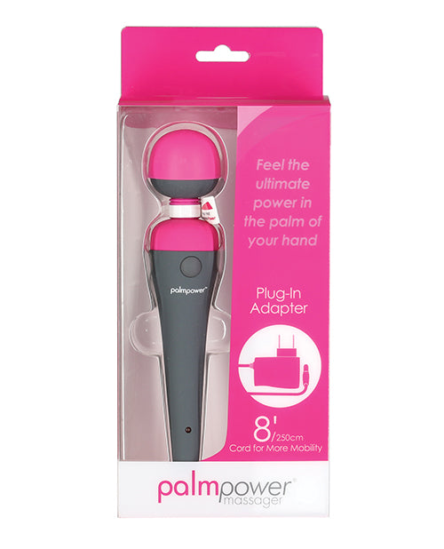 Palm Power Massager with Plug-In Power and Removable Silicone Head for Deep Tissue External Relief