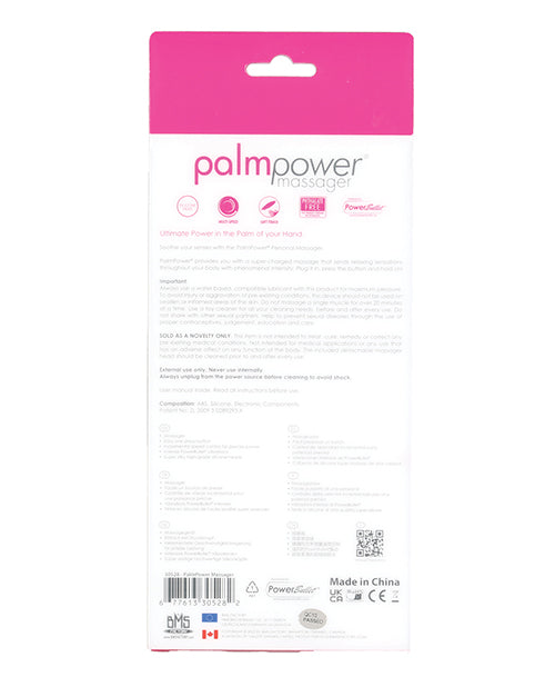 Palm Power Massager with Removable Silicone Head and Pivot
