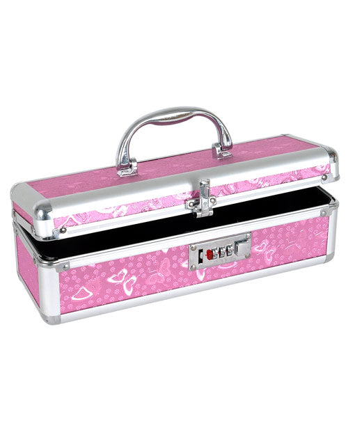 No Brand Storage Case Pink Lockable Keyless Secure Storage for Discreet Sex Toy Organization