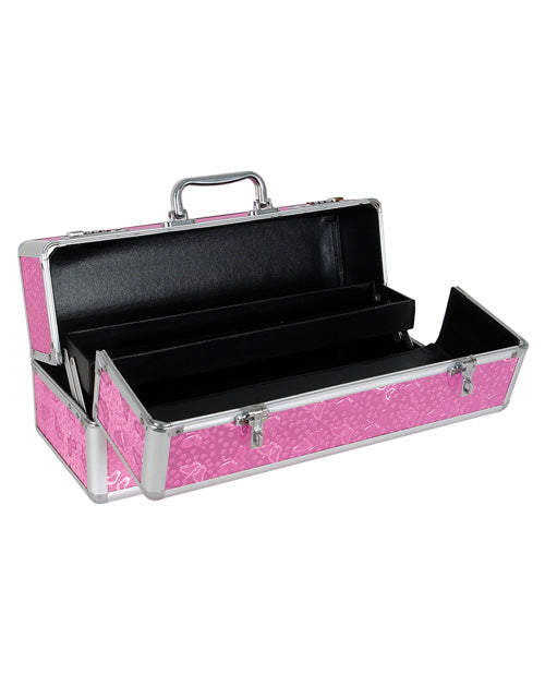 No Brand Storage Case Pink Lockable Keyless Metal Reinforced for Discreet Adult Toy Organization