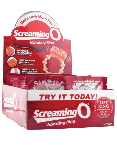 Screaming O Vibrating Ring Display with Soft Silicone Rings and Fun Positions Booklet for Couples Intimate Stimulation