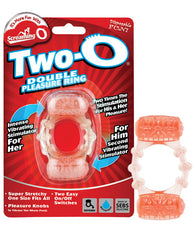 Screaming O Stimulators Double Pleasure Ring Dual Vibrating Motors Silicone Gel for Couples Intimacy